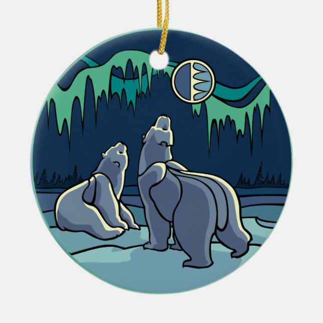 Eisbär Art Ornament Bär Keepake Bären Geschenke (Vorne)