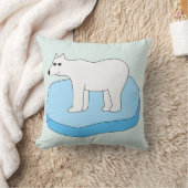 Eisbär auf der Eisscholle Kissen (Decke)