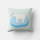 Eisbär auf der Eisscholle Kissen (Rückseite)