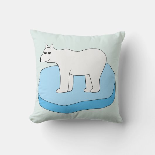 Eisbär auf der Eisscholle Kissen (Vorderseite)