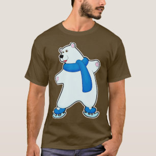 Eisbär auf der Skaten mit Scarf T-Shirt