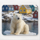 Eisbär auf einer Eisscholle in Grönland Mousepad (Vorne)