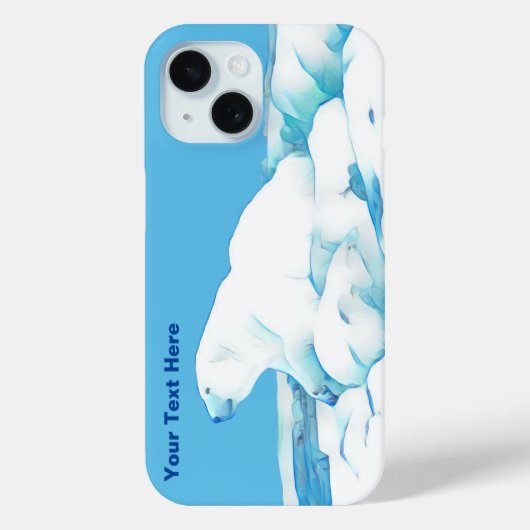 Eisbär auf iPhone Case (Rückseite)