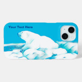 Eisbär auf iPhone Case (Rückseite (Horizontal))