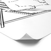Eisbär auf Liegestuhl Poster (Ecke)