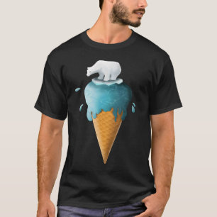Eisbär auf schmelzendem Eis rettet den Planeten T-Shirt
