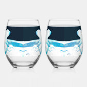 Eisbär auf Whiskey Glass Weinglas Ohne Stiel (Rechts)