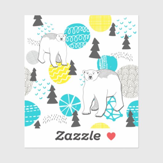 Eisbär Aufkleber (Blatt)