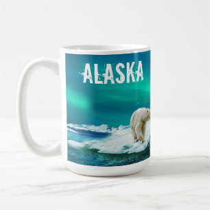 Eisbär Aurora Borealis Alaska Tasse