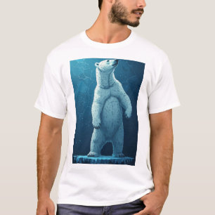 Eisbär aus Eisstücken, der hoch in der Arktis steh T-Shirt