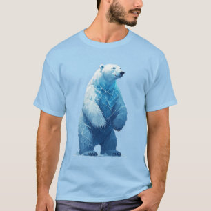 Eisbär aus Eisstücken, der hoch in der Arktis steh T-Shirt