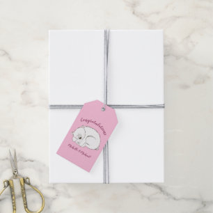 Eisbär-Baby-Party Pink Mädchen Geschenkanhänger