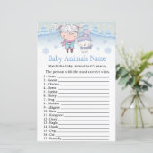 Eisbär Baby Tiere Name Spielbabydusche (Stehend Vorderseite)