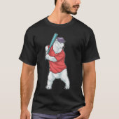 Eisbär Baseball Baseball-Fledermaus T-Shirt (Vorderseite)