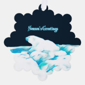 Eisbär - Begrüßung der Saison Ornament Karte (Vorderseite)
