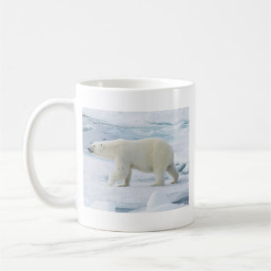 Eisbär beim Gehen, Norwegen Kaffeetasse