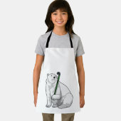 Eisbär beim Hockey mit Hockeystick Schürze (Insitu)