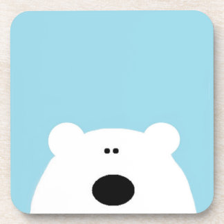 Eisbär Blau Getränkeuntersetzer