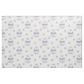 Eisbär Blau und weiße Schneeflocken Stoff (Fat Quarter (45,7 x 55,9 cm))