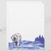 Eisbär-Briefpapier Briefbogen (Vorne/Hinten)