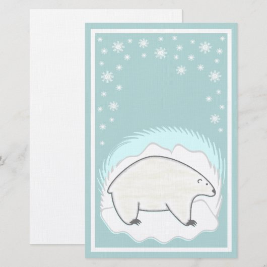 Eisbär-Briefpapier Briefpapier (Vorne/Hinten)