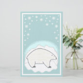 Eisbär-Briefpapier Briefpapier (Stehend Vorderseite)