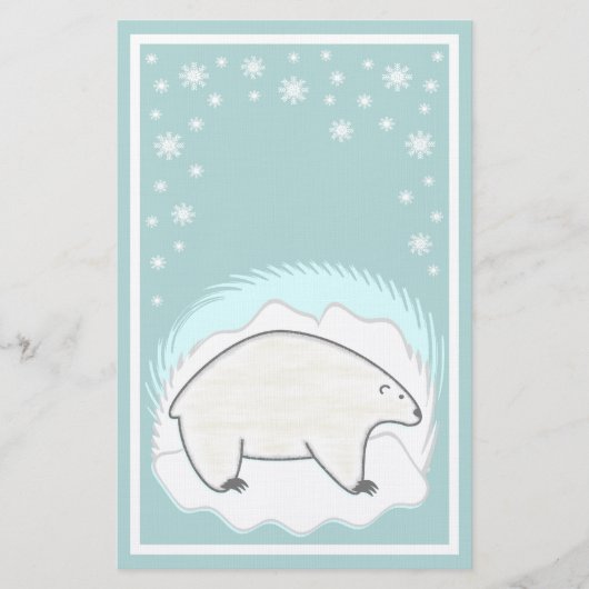 Eisbär-Briefpapier Briefpapier (Vorderseite)