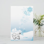 Eisbär-Briefpapier Briefpapier (Stehend Vorderseite)