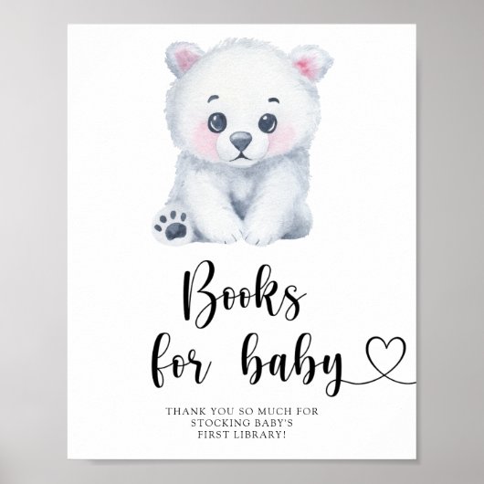 Eisbär - Bücher für Babyposter Poster (Vorne)