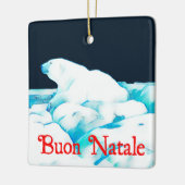 Eisbär - Buon Natale Keramikornament (Links)