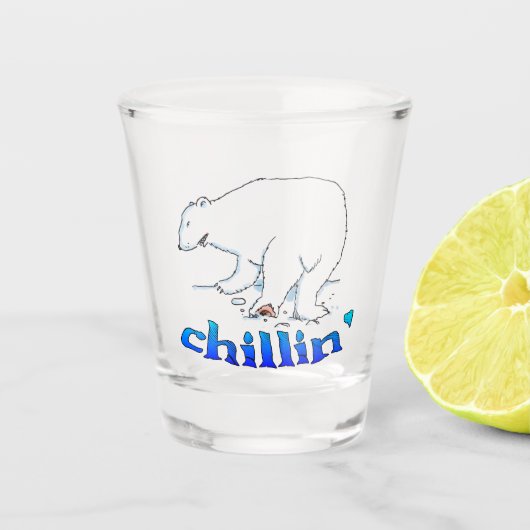 Eisbär Chill Clear Shot Glas (Vorderseite)