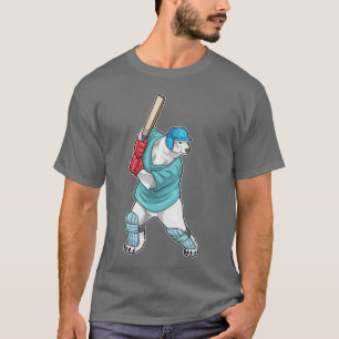 Eisbär-Cricket-Schläger T-Shirt