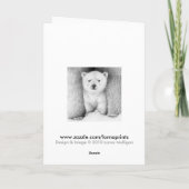 Eisbär-CUB-Geburtstags-Karte Karte (Rückseite)