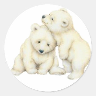 Eisbär CUB Runder Aufkleber