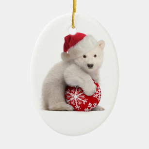 Eisbär-CUB-Weihnachtsverzierung Keramik Ornament