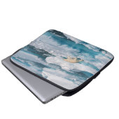 Eisbär, der auf das Meer geht Laptopschutzhülle (Vorne Knopf)