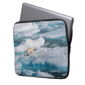 Eisbär, der auf das Meer geht Laptopschutzhülle (Vorderseite Links)