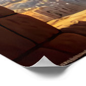 Eisbär, der auf einem Eisbär reitet | AI Art Poste Poster (Ecke)