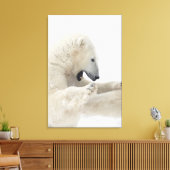 Eisbär, der mit einem anderen Bären kämpft Leinwanddruck (Insitu (Wohnzimmer))