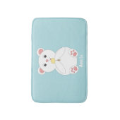 Eisbär Eating Ice Cream individuell anpassbar Badematte (Vorderseite Vertikal)