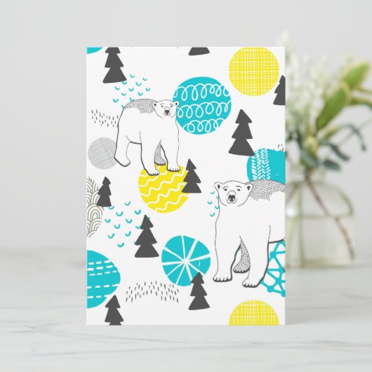 Eisbär Einladung (Stehend Vorderseite)