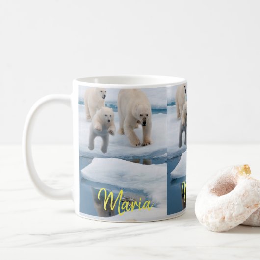 Eisbär Eisberg Tasse (Mit Donut)