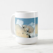 Eisbär-Familie Kaffeetasse (Vorderseite Links)
