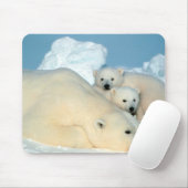 Eisbär-Familie Mousepad (Mit Mouse)