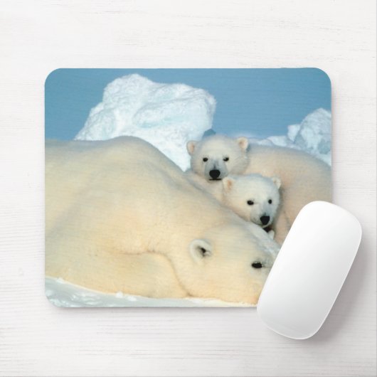 Eisbär-Familie Mousepad (Mit Mouse)