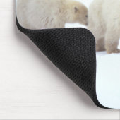 Eisbär-Familie Mousepad (Ecke)
