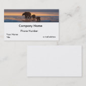 Eisbär-Familie Visitenkarte (Vorne/Hinten)