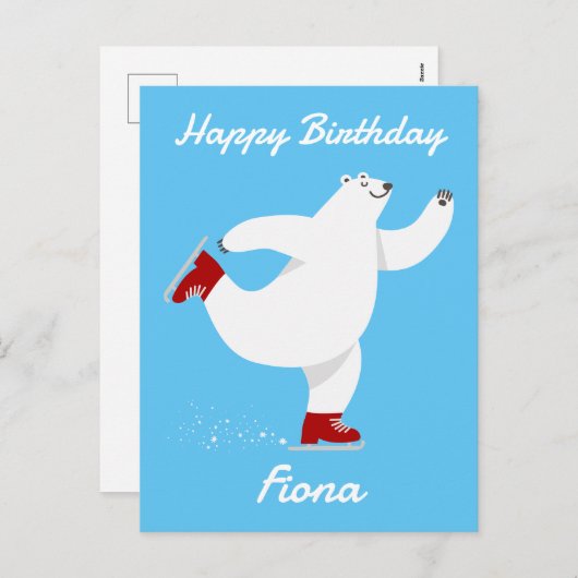 Eisbär Feiertagspostkarte (Vorne/Hinten)