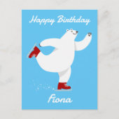 Eisbär Feiertagspostkarte (Vorderseite)