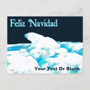 Eisbär - Feliz Navidad Feiertagspostkarte
